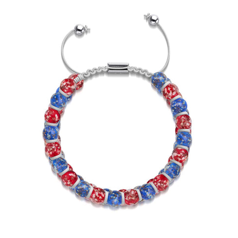 Terre du libre | Cobalt x Cramoisi | Bracelet Verre Double Luciole